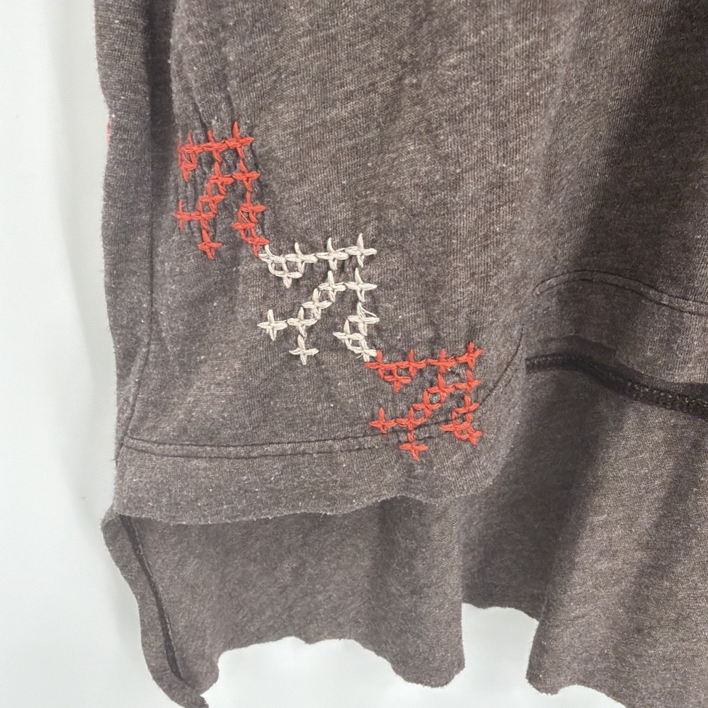 Johnny Was JWLA Embroidered Boho XS Cotton Blend Top Aztec Southwest Colorful - Picture 4 of 7